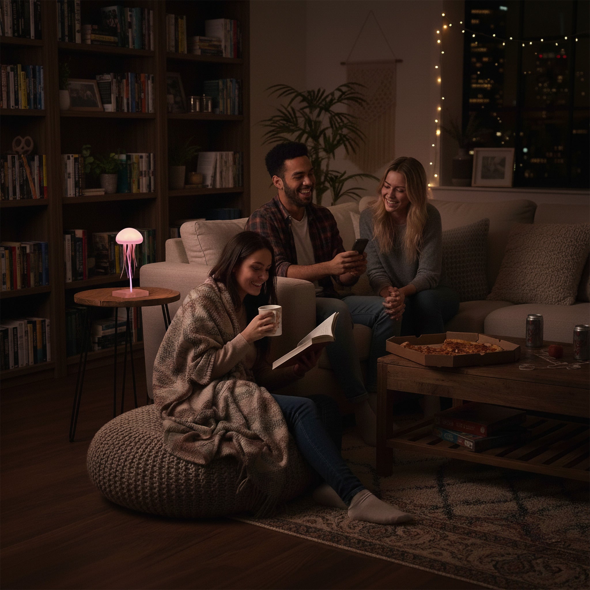 Lámpara de Medusa Flotante - Un océano de calma en tu espacio